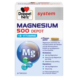 DOPPELHERZ MAGNEESIUM 500 DEPOT + VITAMIIN B TBL N30