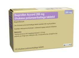 IBUPROFEN ACCORD ÕHUK. POLÜM.KAT. TBL 200MG N100