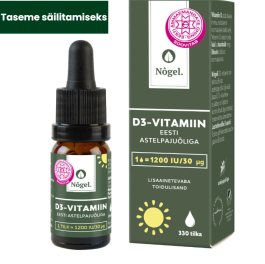 NÕGEL VITAMIIN D3 TILGAD 1200IU ASTELPAJUÕLIGA 10ML