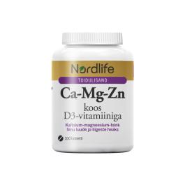 NORDLIFE CA-MG-ZN VITAMIIN D3 TBL N100