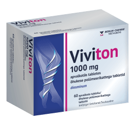 VIVITON ÕHUKESE POLÜMEERIKATTEGA TBL 1000MG N60