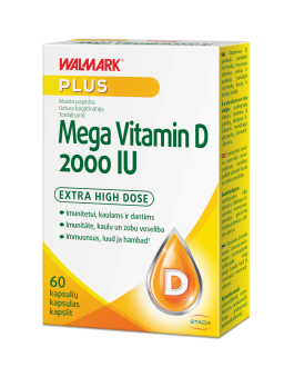 WALMARK MEGA VITAMIIN D KAPSLID 2000IU N60
