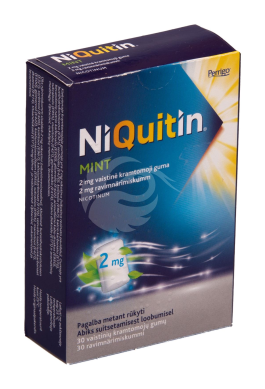 NIQUITIN MINT RAVIMNÄRIMISKUMM 2MG N30