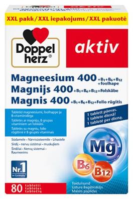 DOPPELHERZ AKTIV MAGNEESIUM 400 TBL N80