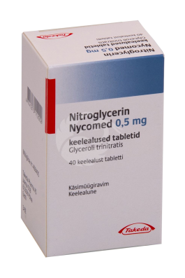 NITROGLYCERIN NYCOMED KEELEALUNE TBL 0.5MG N40