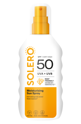 SOLERO PÄIKESEKAITSESPREI SPF50+ NIISUTAV 200ML