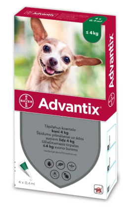 ADVANTIX TÄPILAHUS 500MG+100MG 1ML 0.4ML N4