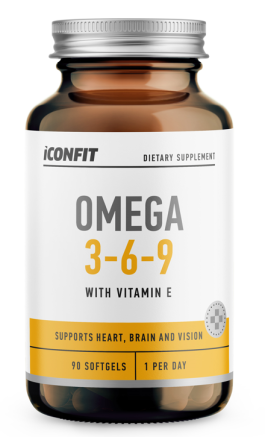 ICONFIT OMEGA 3, 6, 9 + VITAMIIN E KAPSLID N90