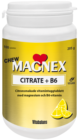 MAGNEX CITRATE + VITAMIIN B6 NÄRIMISTABLETT 375MG+3MG N100