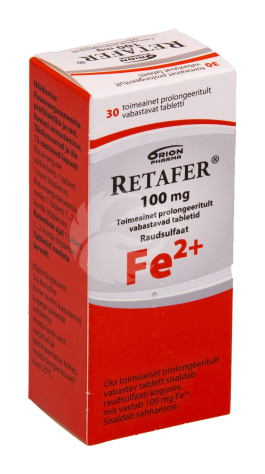 RETAFER TOIMEAINET PROLONGEERITULT VABASTAV TBL 100MG N30