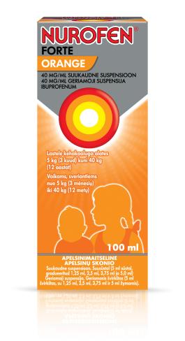NUROFEN FORTE ORANGE SUUKAUDNE SUSPENSIOON ENSOON 40MG 1ML 100ML N1
