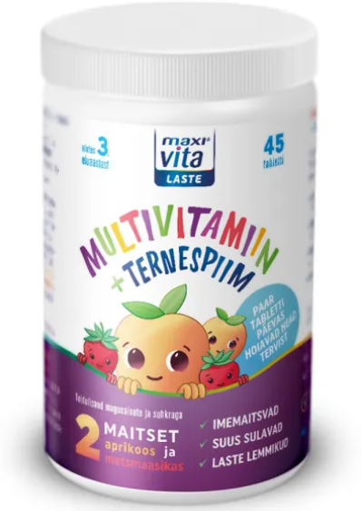 MAXIVITA LASTE MULTIVITAMIIN + TERNESPIIM NÄRIMISTBL N45