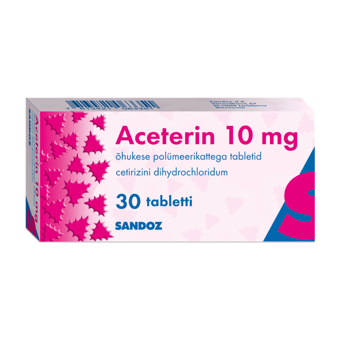 ACETERIN ÕHUKE POLÜMEERKATTEGA TBL 10MG N30