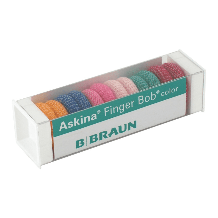 ASKINA FINGER BOB SÕRMESIDE STANDARTNE SUURUS VÄRVILINE N6