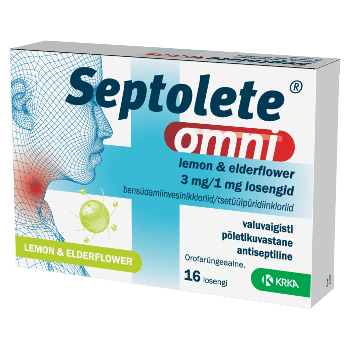 SEPTOLETE OMNI SIDRUNI JA LEEDRIPUU LOSENG 3MG+1MG N16