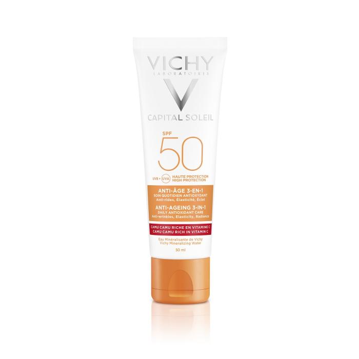 VICHY CS PÄIKESEKAITSEKREEM SPF50 VANAN.VASTANE NÄOLE 50ML