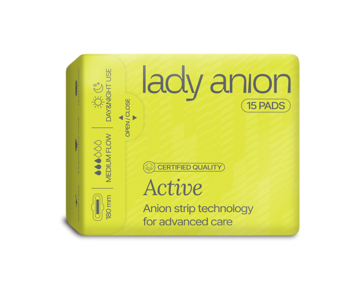 LADY ANION ACTIVE HÜGIEENILINE SIDE 180MM N15
