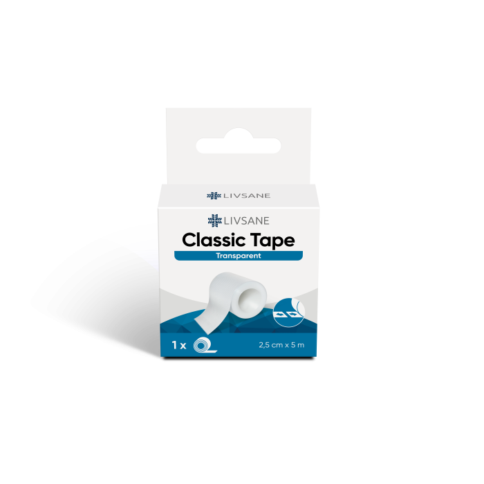 LIVSANE RULLPLAASTER CLASSIC 2,5CMX5M VALGE REBITAV