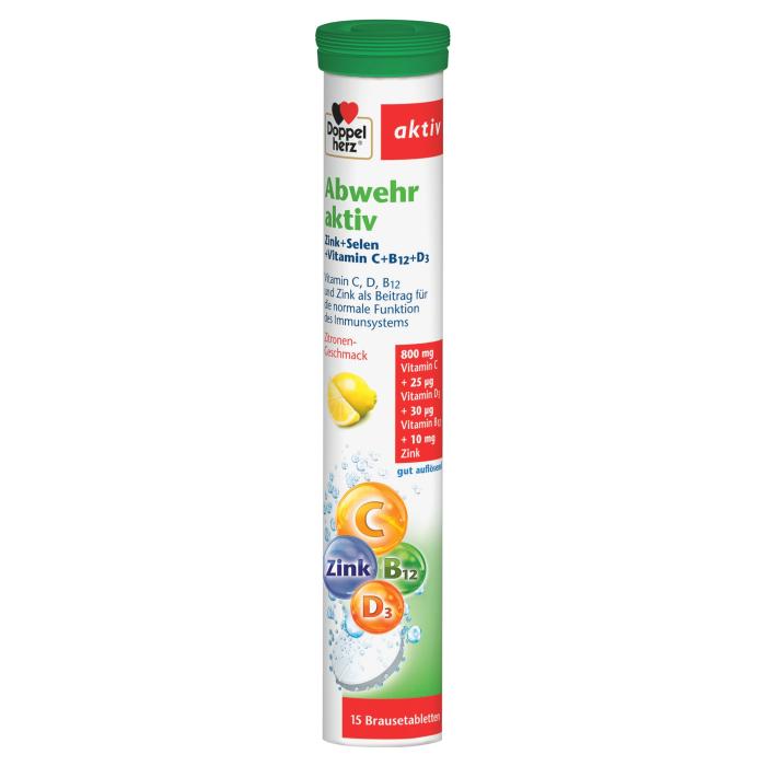 DOPPELHERZ AKTIV TSINK+SELEEN+ VIT C+B12+D3 KIHISEVAD TBL N15