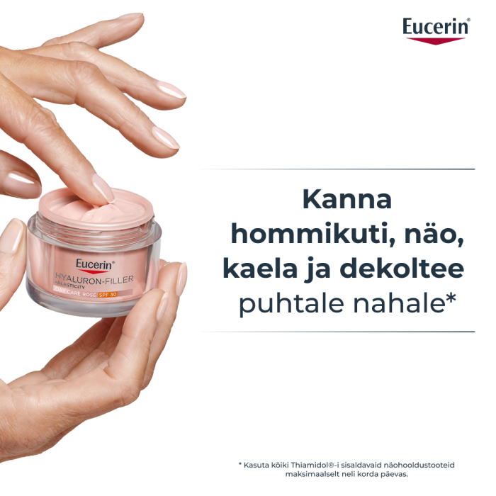EUCERIN HYALURON-FILLER+ELASTICITY ROSE PÄEVAKREEM KÜPSELE NAHALE SPF30 50ML