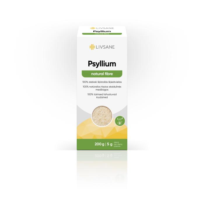 LIVSANE PSÜLLIUM 100% TAIMSED LAHUSTUVAD KIUDAINED 200G