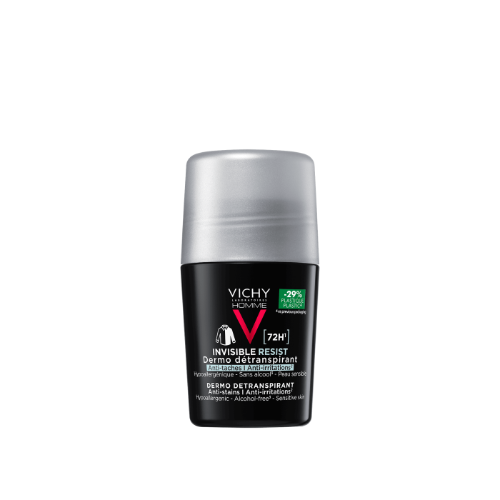 VICHY HOMME ANTIPERSPIRANT ROLL-ON 72H INVISIBLE RESIST 50ML
