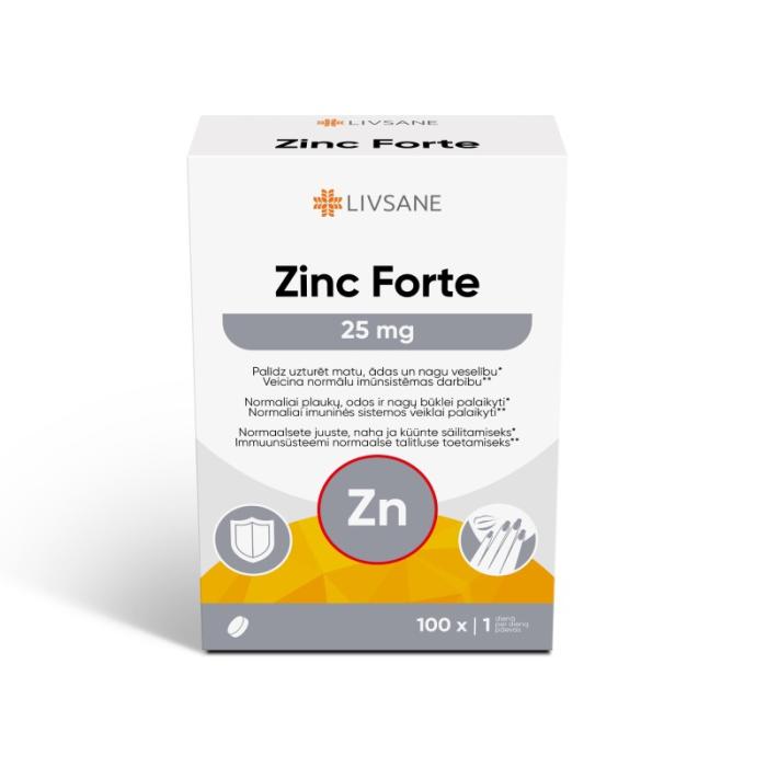 LIVSANE TSINK FORTE TBL 25MG N100