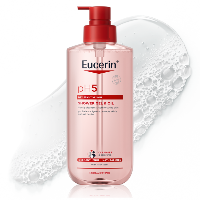 EUCERIN PH5 DUŠIGEEL-ÕLI KUIVALE JA TUNDLIKULE NAHALE 400ML