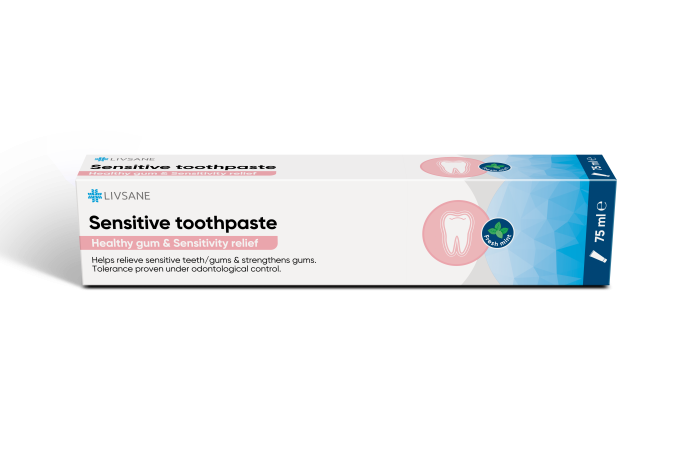 LIVSANE HAMBAPASTA SENSITIVE TUNDLIKELE HAMMASTELE 75ML
