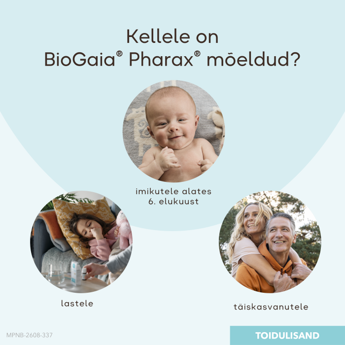 BIOGAIA PHARAX PIIMHAPPEBAKTERID+D-VITAMIIN TILGAD 5ML