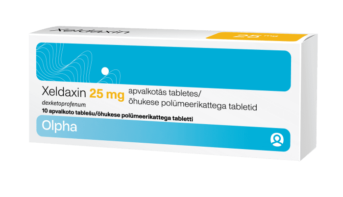 XELDAXIN ÕHUKESE POLÜMEERIKATTEGA TBL 25MG N10