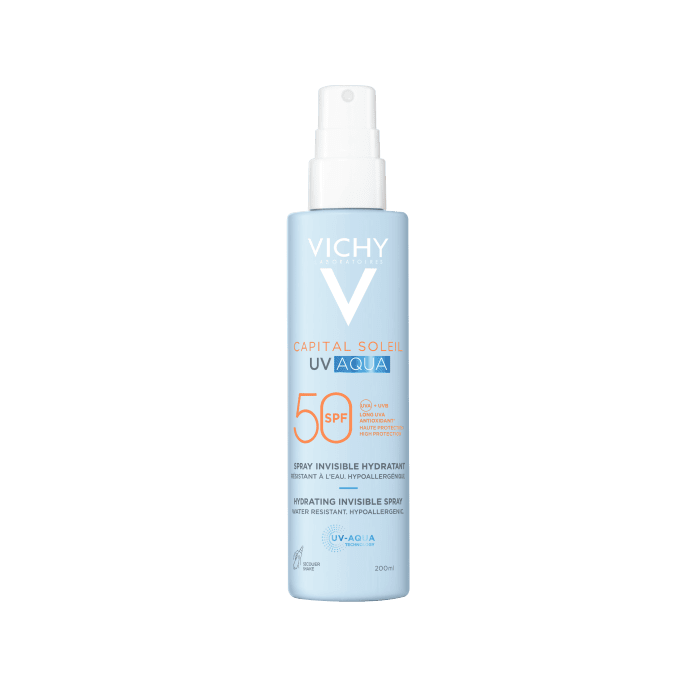 VICHY CS UV-AQUA PÄIKESEKAITSESPREI NÄOLE/KEHALE SPF50 200ML