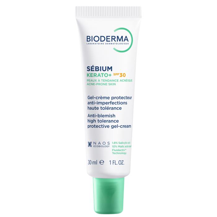 BIODERMA SEBIUM KERATO+ GEEL-KREEM AKNELISELE NAHALE SPF30 30ML