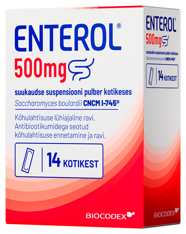 ENTEROL SUUKAUDSE SUSPENSIOONI PULBER KOTIKESES 500MG N14