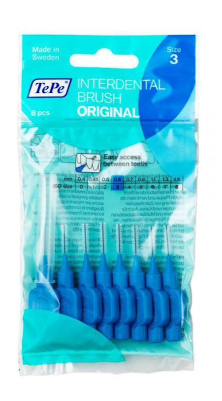 TEPE INTERDENTAALHARJAD 0,6MM SININE N8