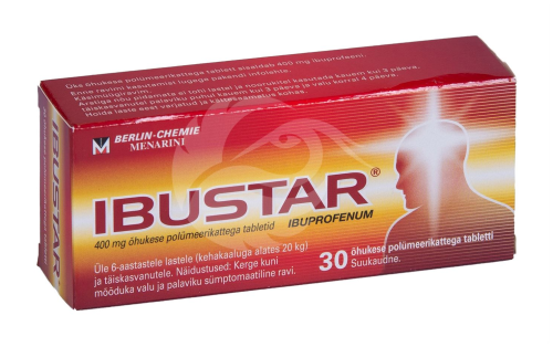 IBUSTAR ÕHUKE POLÜMEERKATTEGA TBL 400MG N30