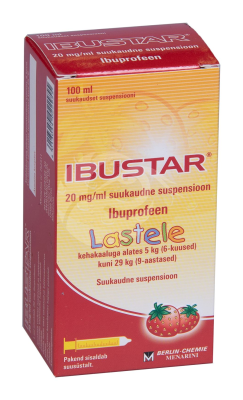 IBUSTAR SUUKAUDNE SUSPENSIOON ENSOON 100MG 5ML 100ML N1