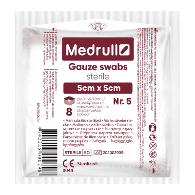 MEDRULL MARLI SALVRÄTID 5X5CM 8-KIHTI STERIILNE N5