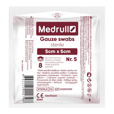 MEDRULL MARLI SALVRÄTID 5X5CM 8-KIHTI STERIILNE N5