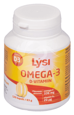 LYSI OMEGA-3 VITAMIIN D KAPSLID N120