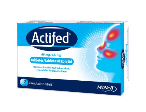 ACTIFED TBL 60MG+2.5MG N12