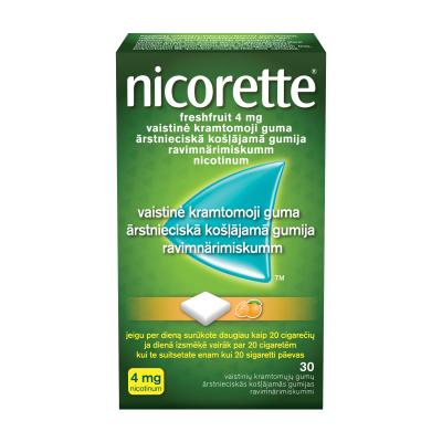 NICORETTE FRESHFRUIT RAVIMNÄRIMISKUMM 4MG N30