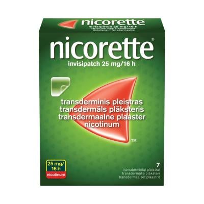 NICORETTE INVISIPATCH TRANSDERMMAALNE PLAASTER 25MG 16H N7