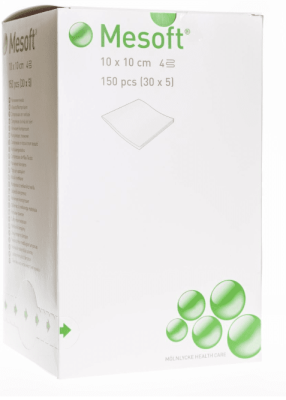 MESOFT HAAVATAMPOON 10X10CM 4-KIHTI STERIILNE N150