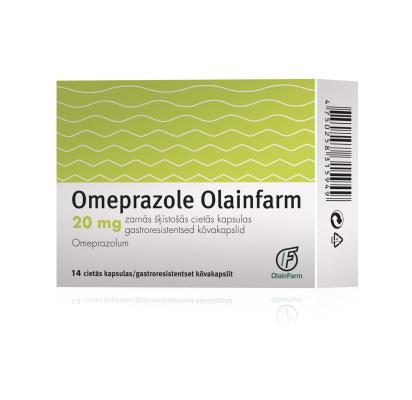 OMEPRAZOLE OLAINFARM GASTRORESIST KÕVAKAPS 20MG N14