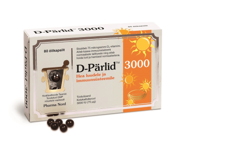 D-PÄRLID 3000 ÕLIKAPSLID 75MCG N80
