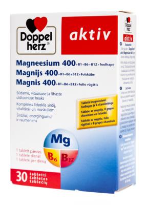 DOPPELHERZ AKTIV MAGNEESIUM 400MG TBL N30