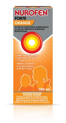 NUROFEN FORTE ORANGE SUUKAUDNE SUSPENSIOON ENSOON 40MG 1ML 100ML N1