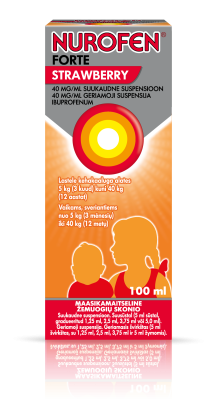 NUROFEN FORTE STRAWBERRY SUUKAUDNE SUSPENSIOON ENSOON 40MG 1ML 100ML N1