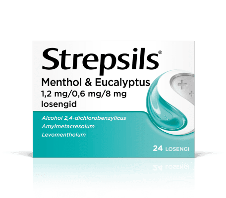 STREPSILS MENTHOL & EUCALYPTUS LOSENG 0.6MG+1.2MG+8MG N24